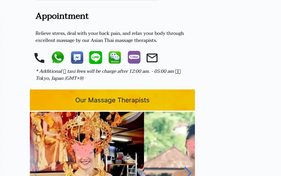 Screenshot of tokyothaimassage.com