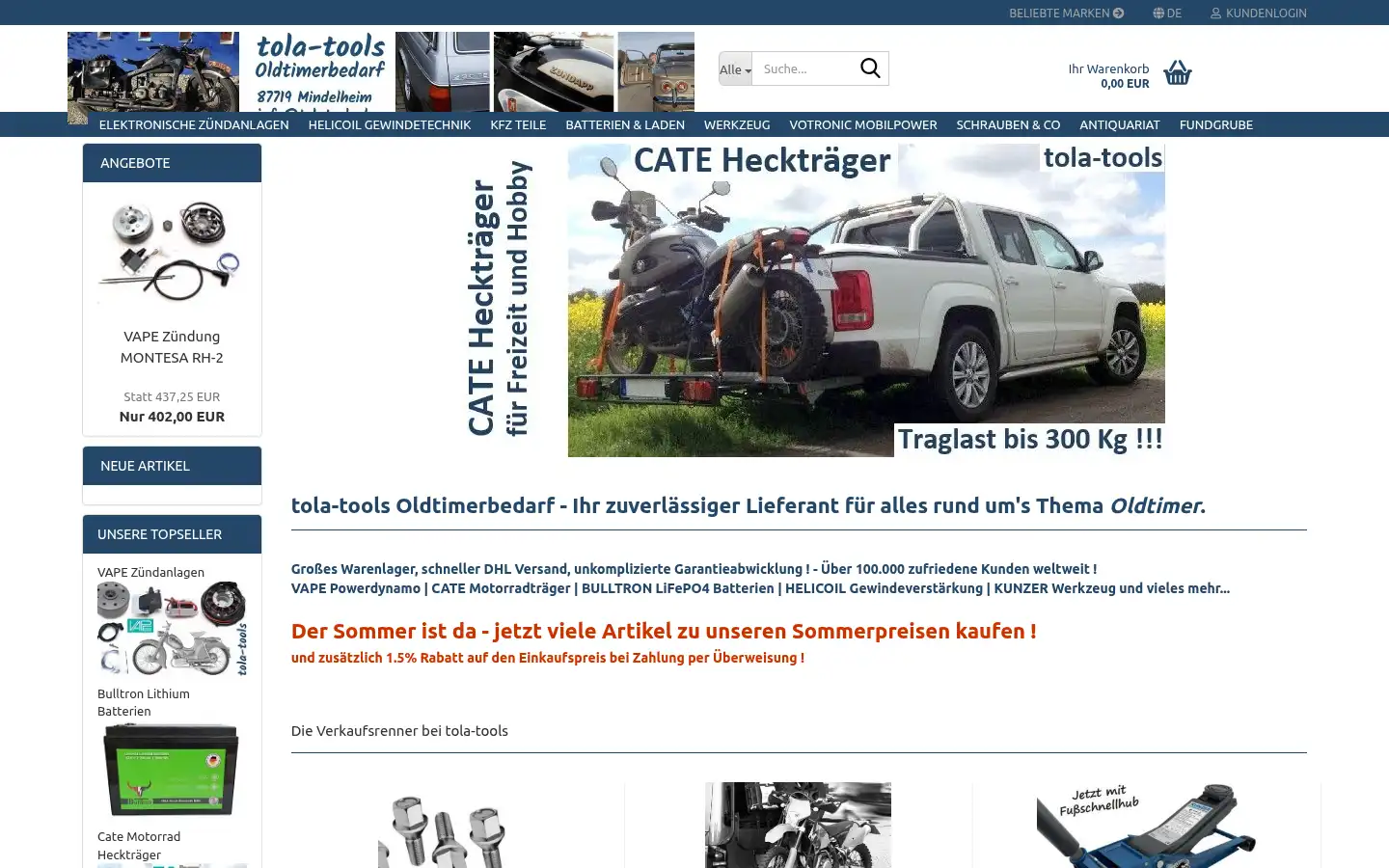 Screenshot of tola-tools.de