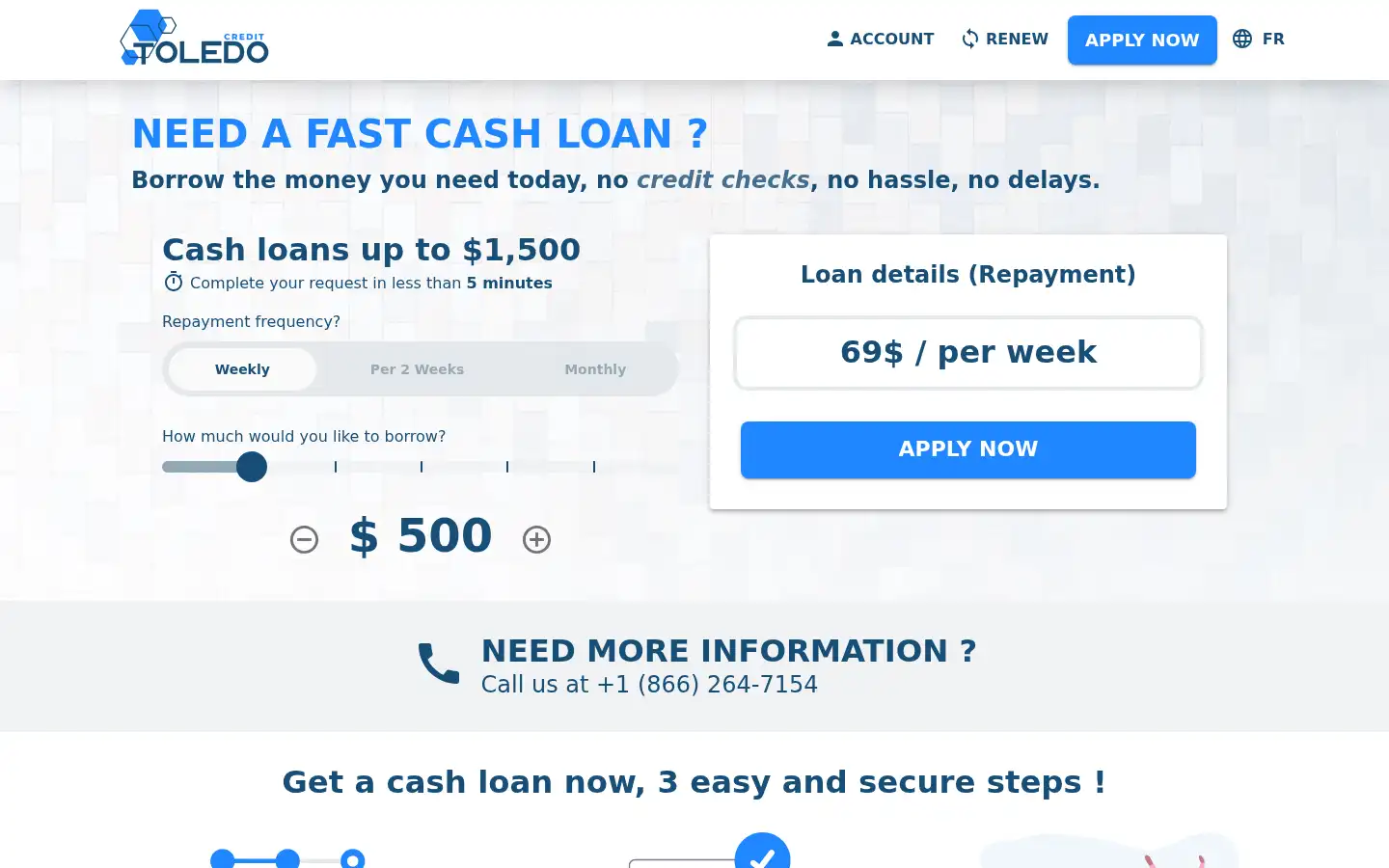Screenshot of toledocredit.ca