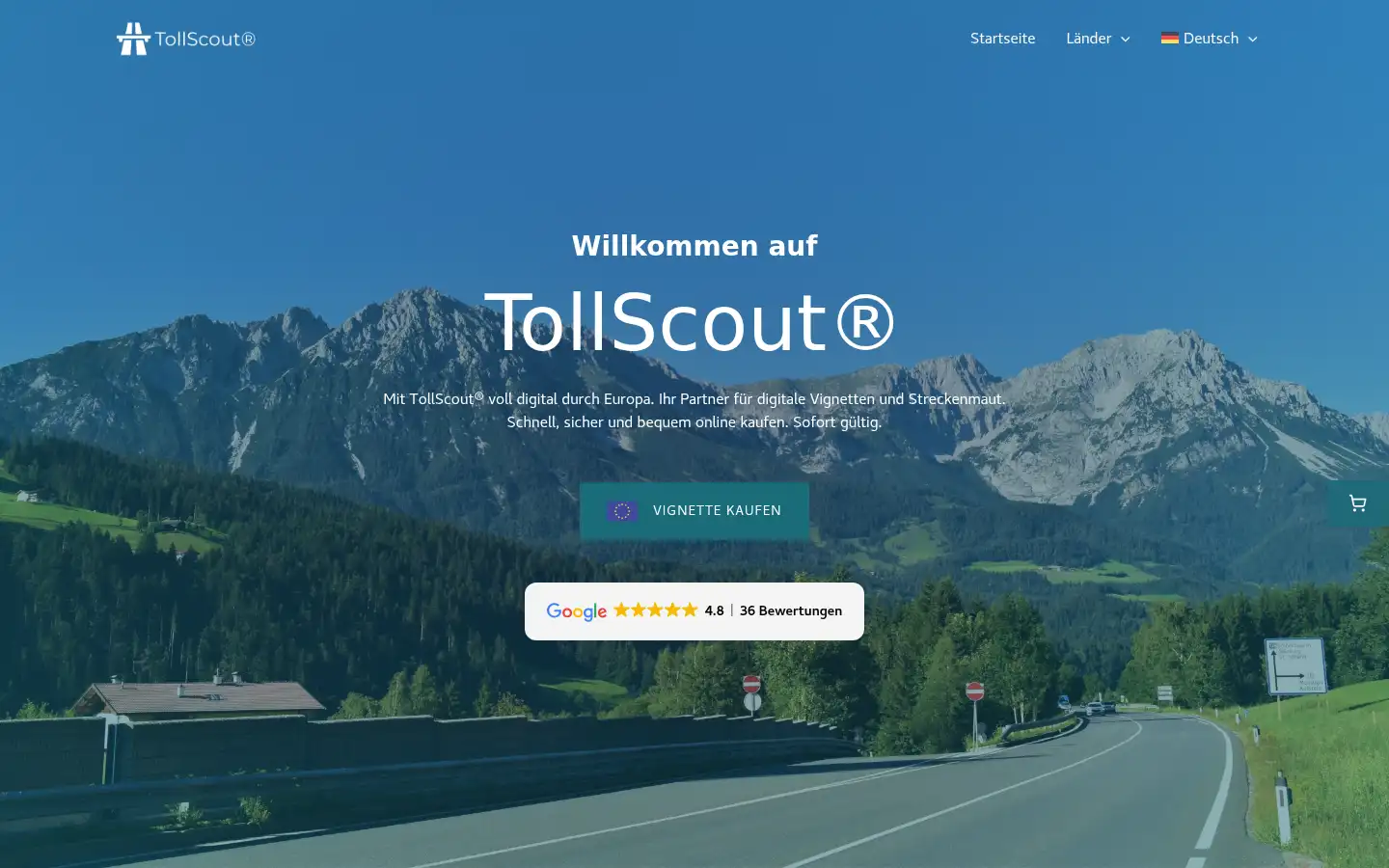 Screenshot of tollscout.eu