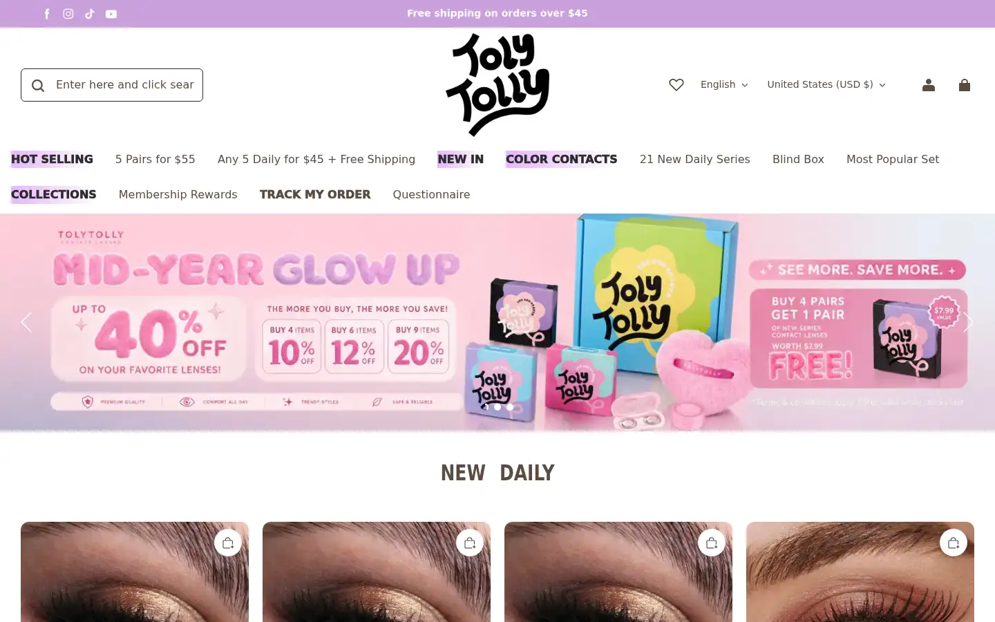 Screenshot of tolytolly.com