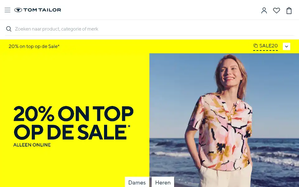 Screenshot of tom-tailor.nl