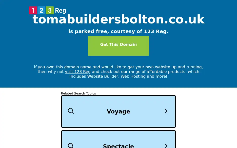 Screenshot of tomabuildersbolton.co.uk