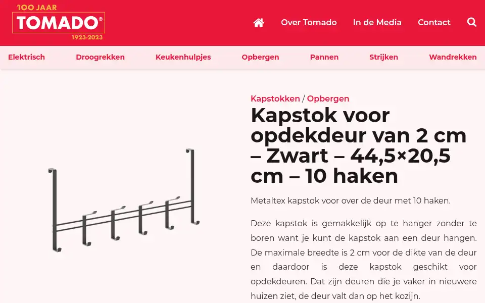Screenshot of tomado.nl
