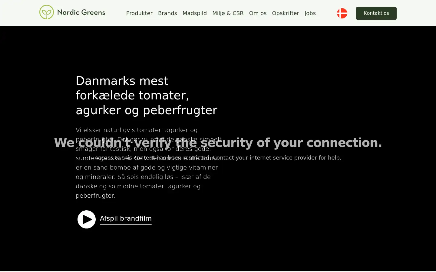 Screenshot of tomater.dk