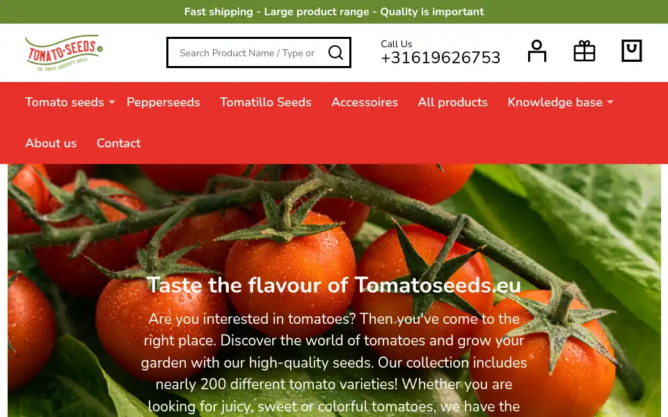 Screenshot of tomato-seeds.eu