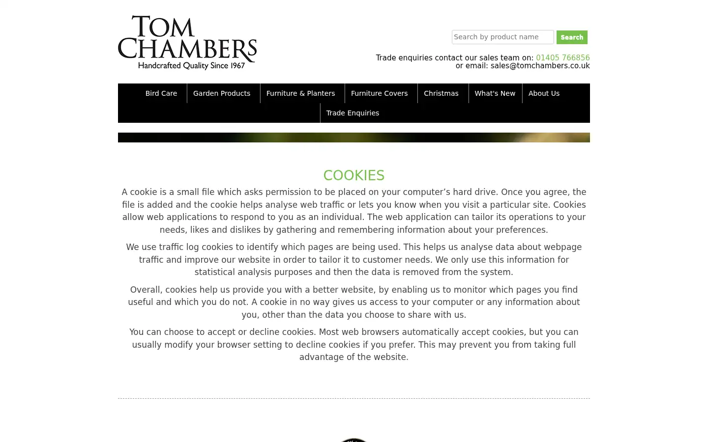 Screenshot of tomchambers.co.uk