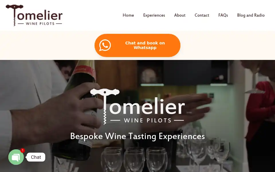 Screenshot of tomelier.co.uk