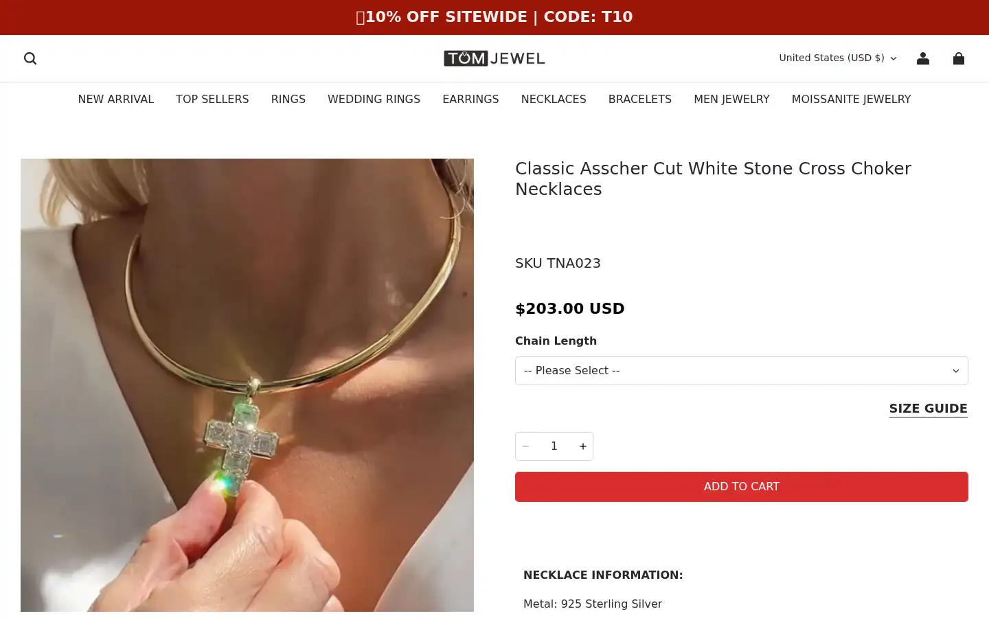 Screenshot of tomjewel.com