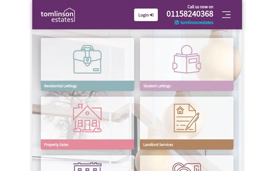 Screenshot of tomlinsonestates.co.uk