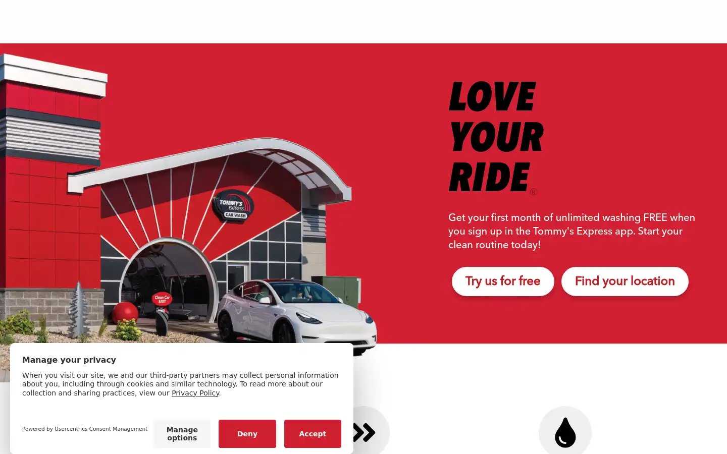 Screenshot of tommys-express.com