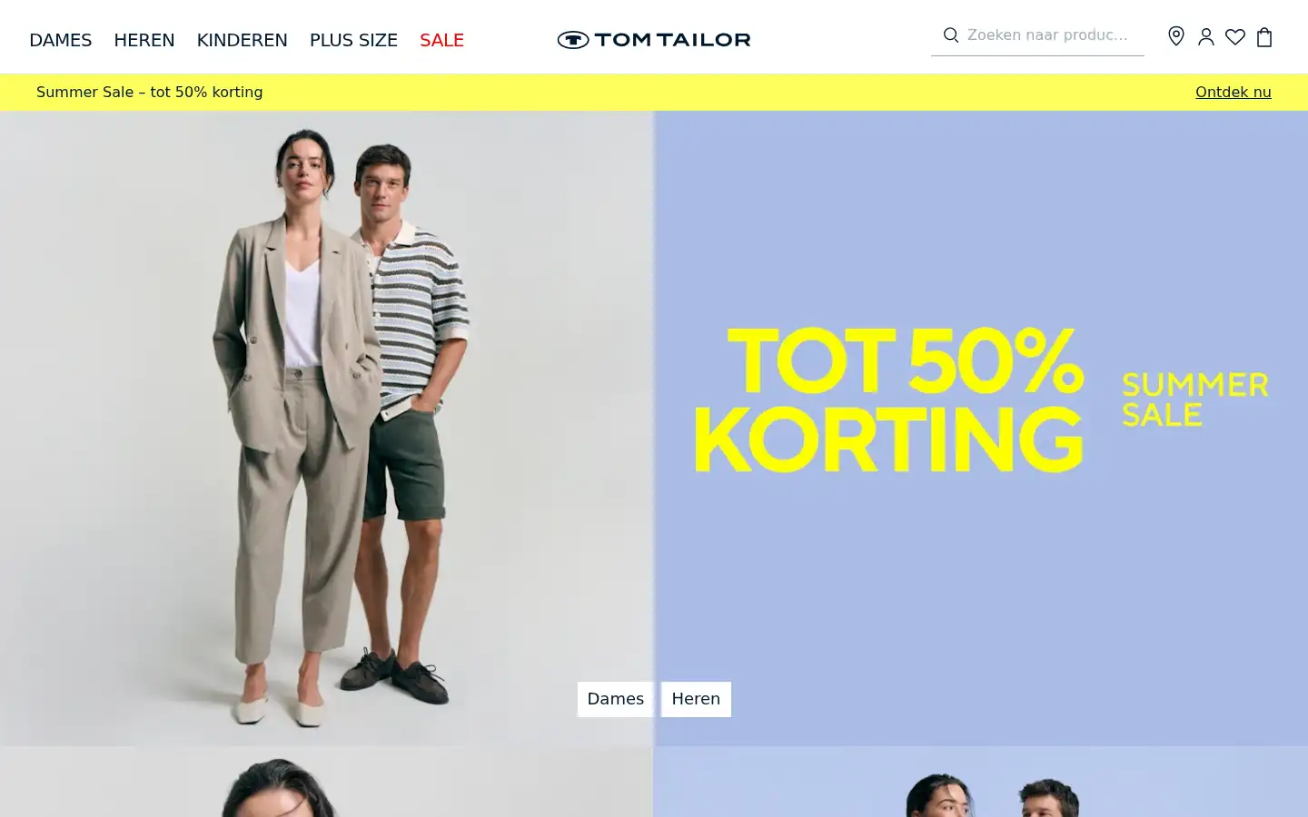 Screenshot of tomtailor.be