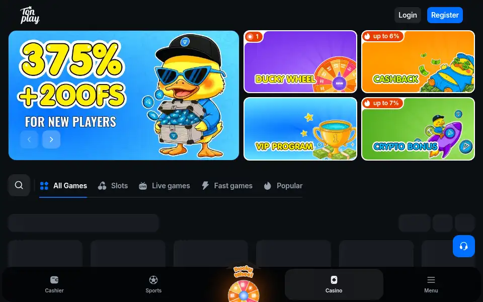 Screenshot of tonbet.life