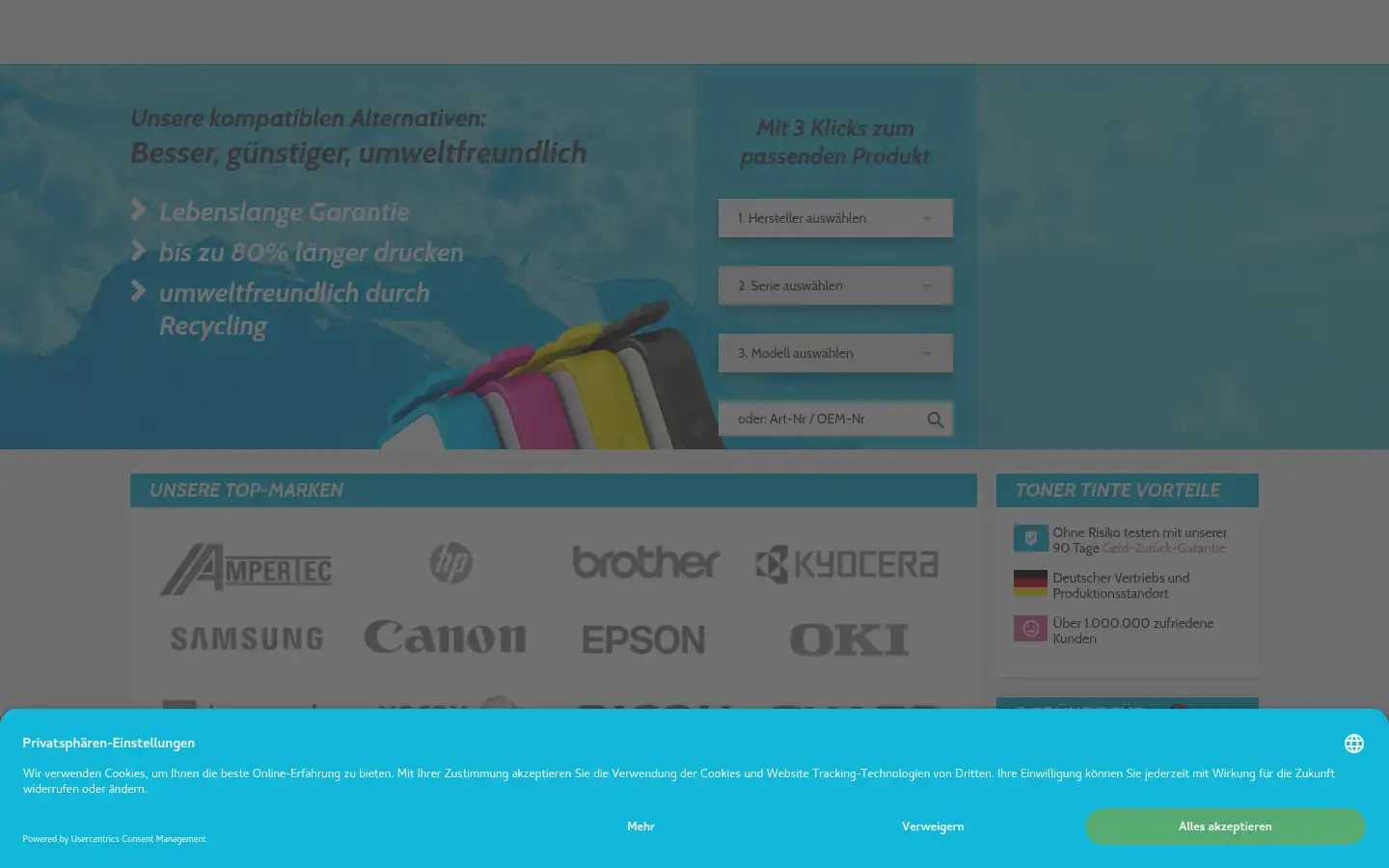 Screenshot of toner-tinte-kaufen.de