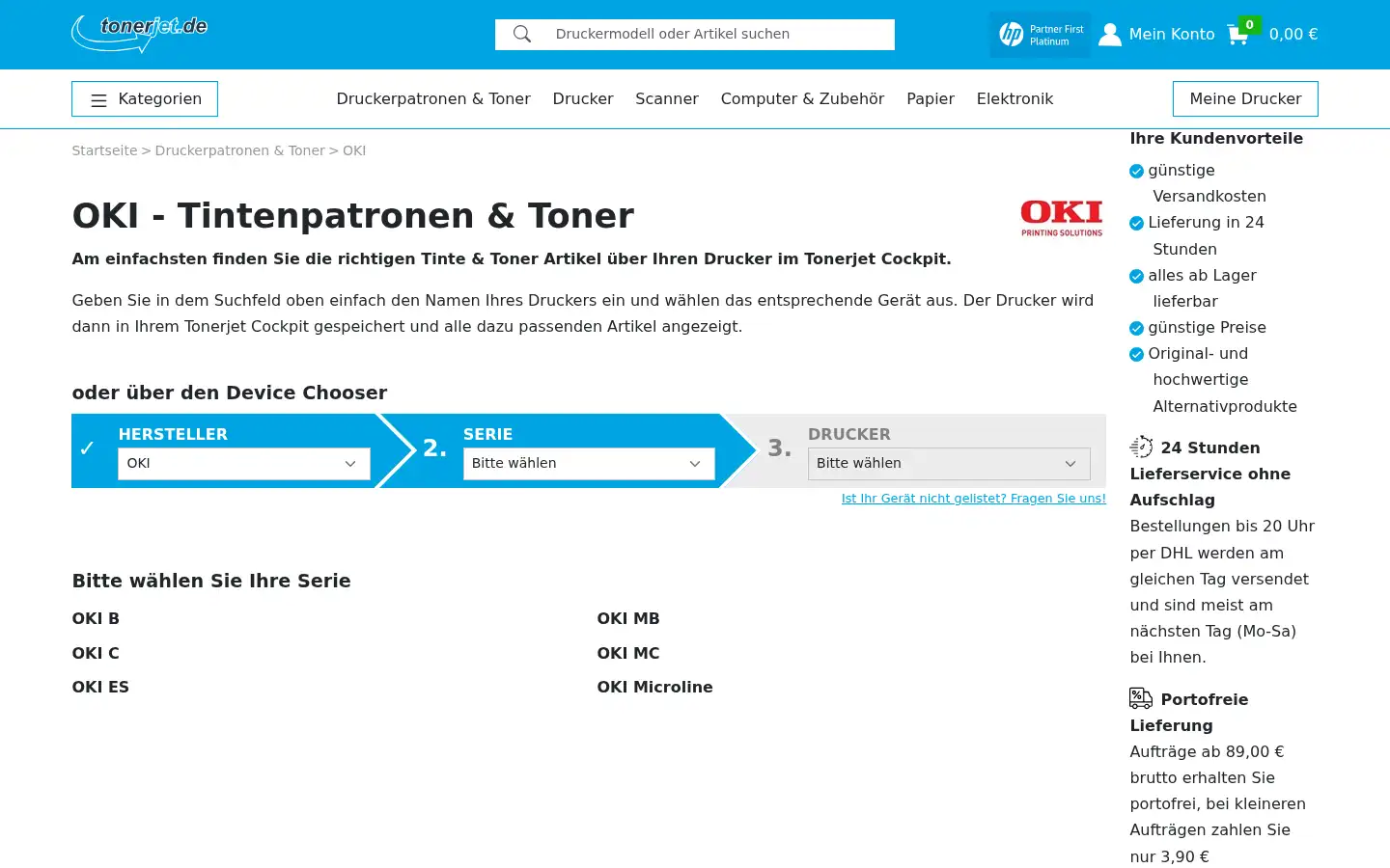 Screenshot of tonerjet.de