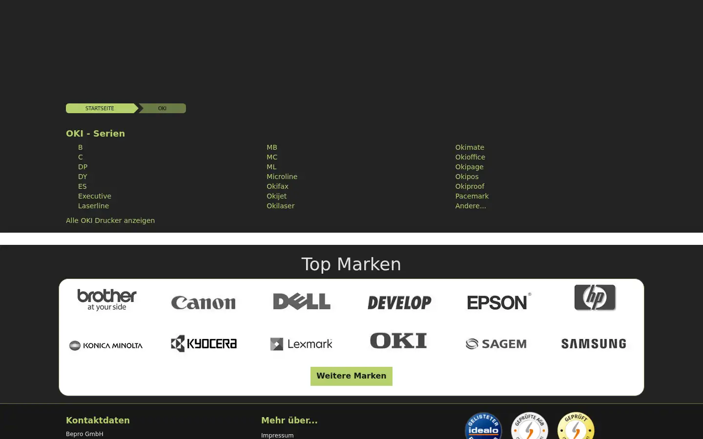 Screenshot of tonerweb.de