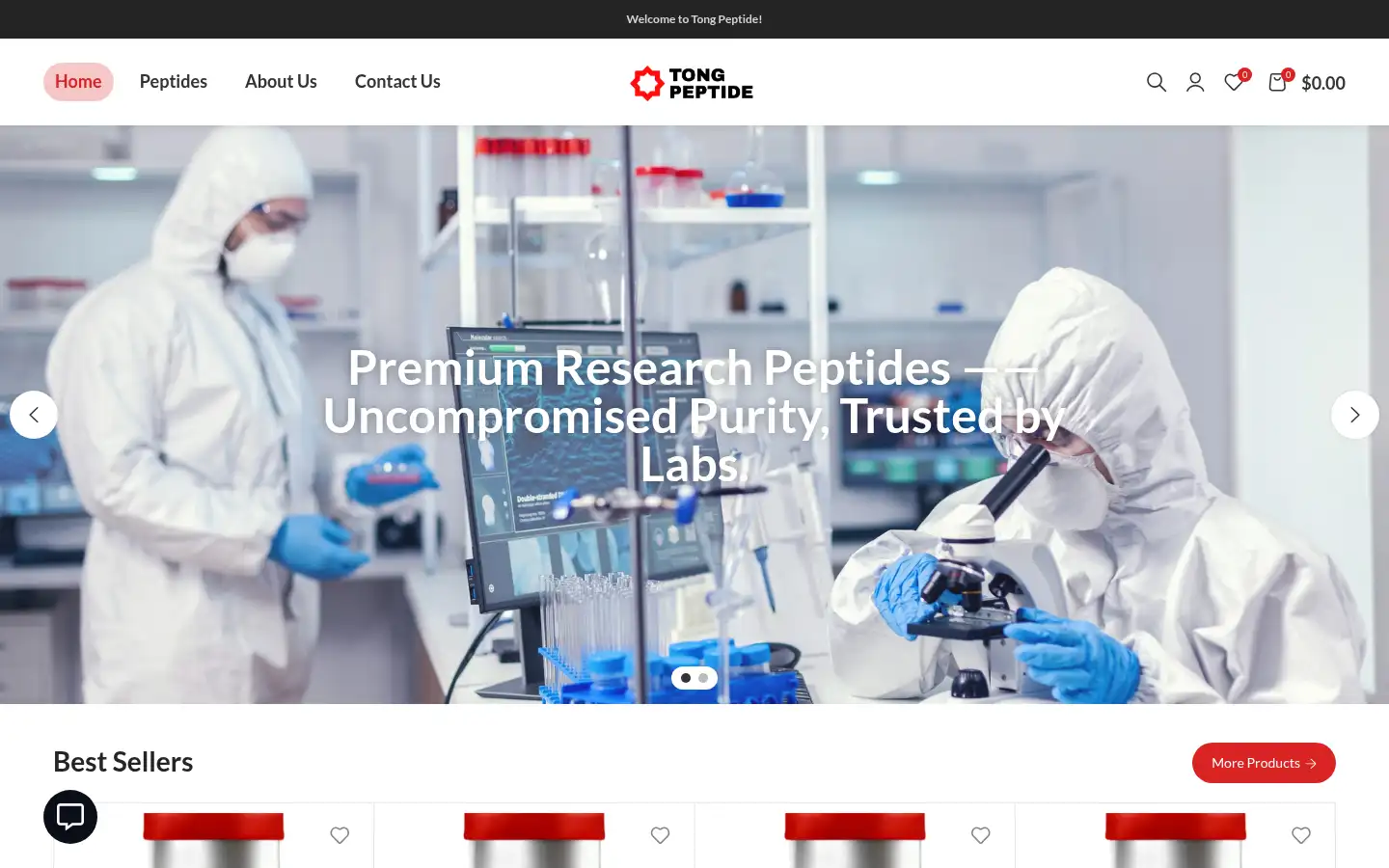 Screenshot of tongpeptide.com