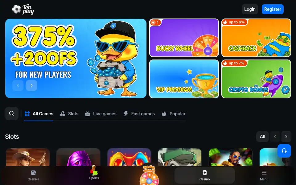 Screenshot of tonplay.com