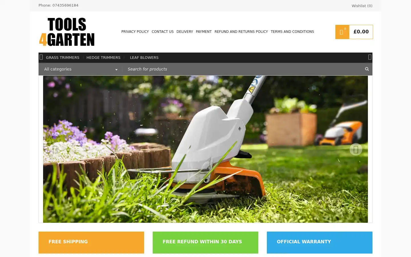 Screenshot of tools4garten.com
