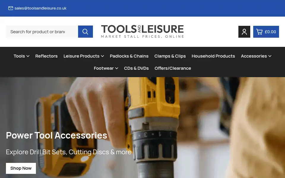 Screenshot of toolsandleisure.co.uk