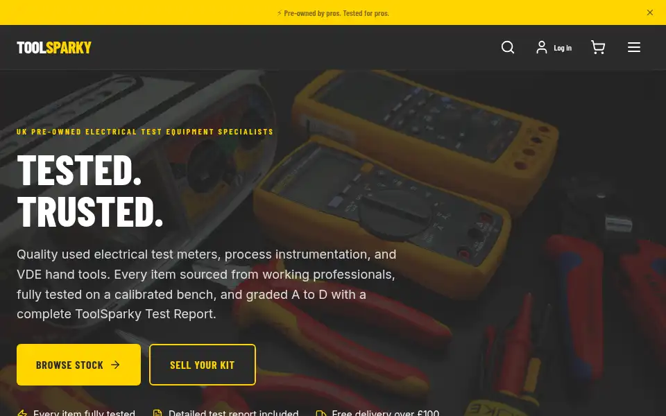 Screenshot of toolsparky.co.uk