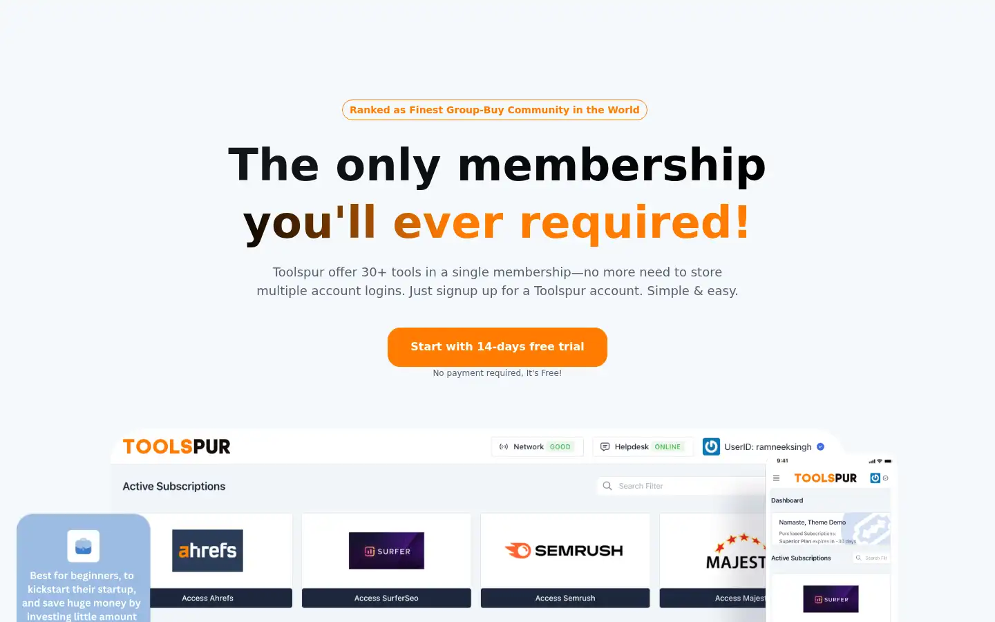 Screenshot of toolspur.com