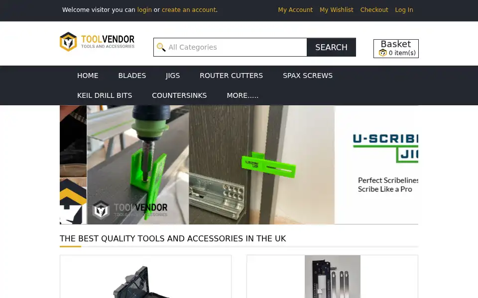 Screenshot of toolvendor.co.uk
