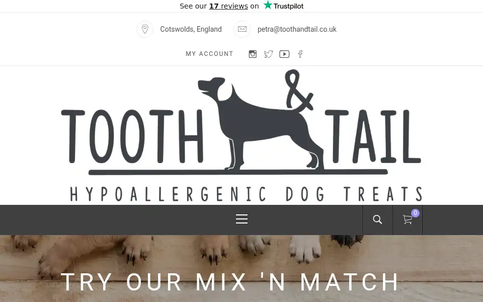 Screenshot of toothandtail.co.uk