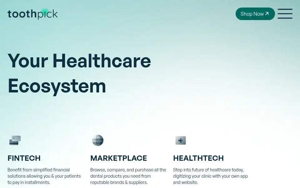 Screenshot of toothpick.com