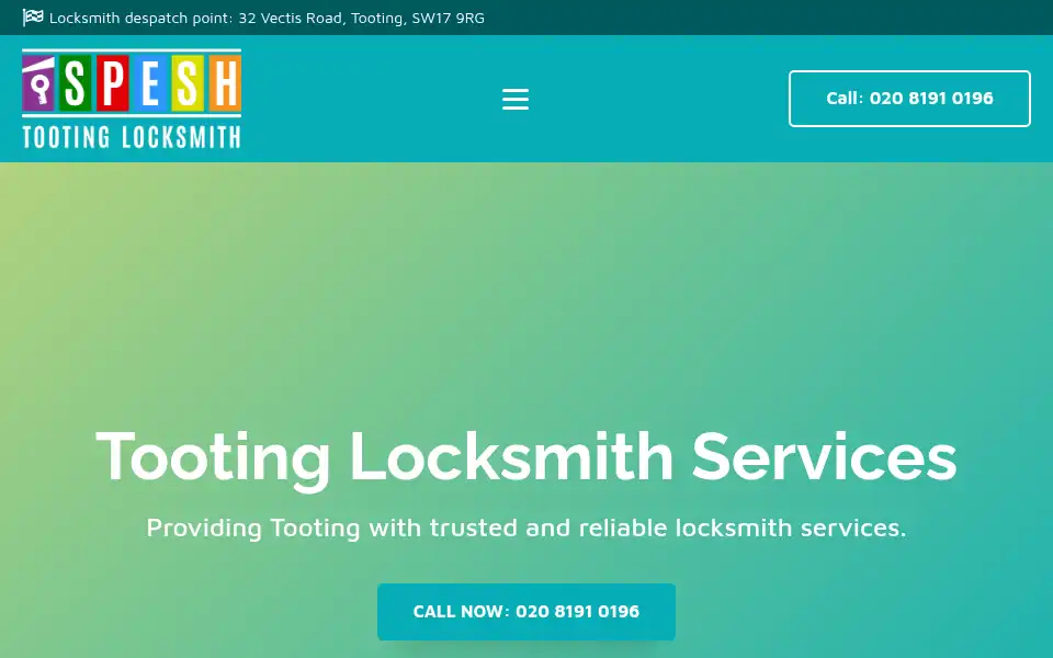 Screenshot of tootinglocksmith.co.uk