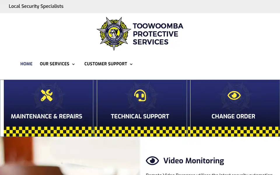 Screenshot of toowoombaprotectiveservices.com.au