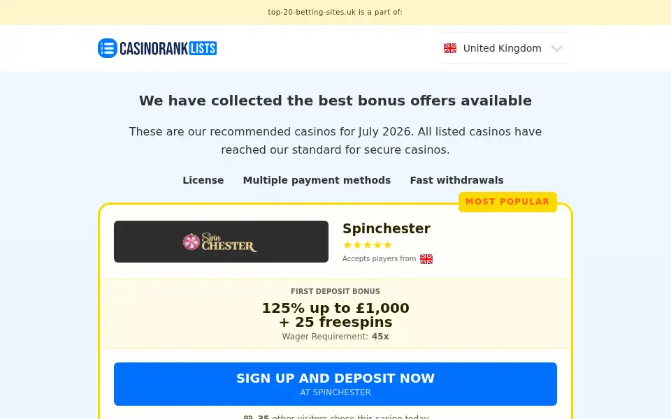 Screenshot of top-20-betting-sites.uk