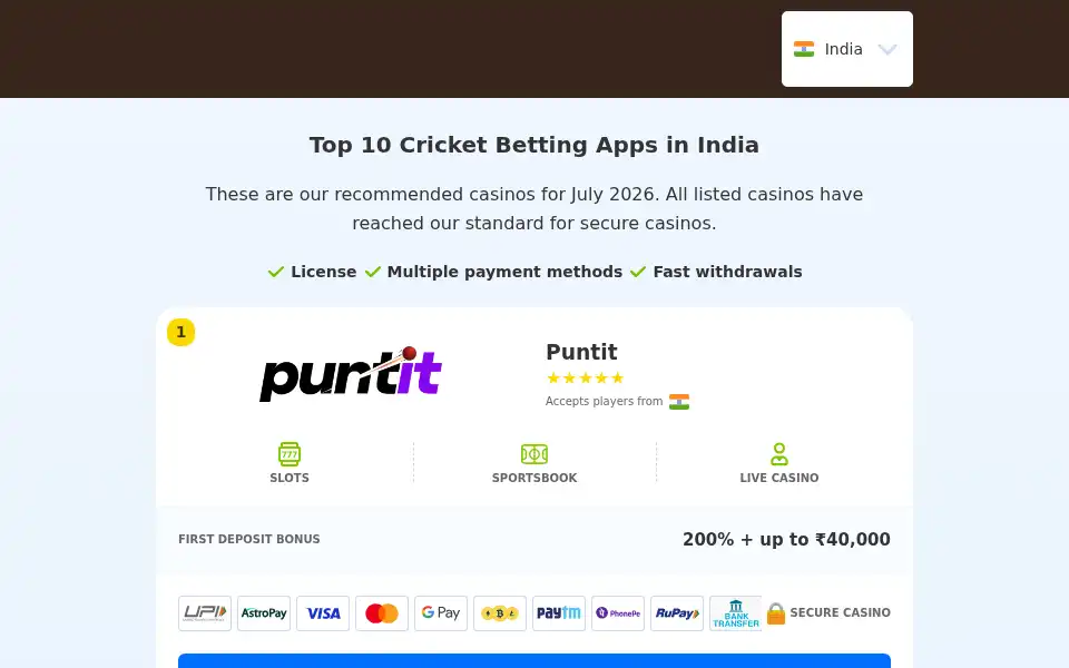 Screenshot of top10cricketbettingappsindia.org
