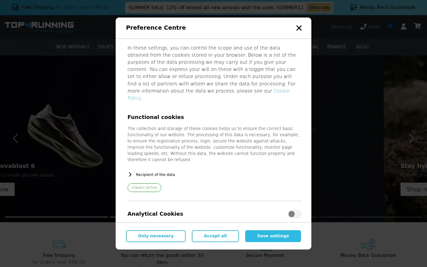 Screenshot of top4running.com