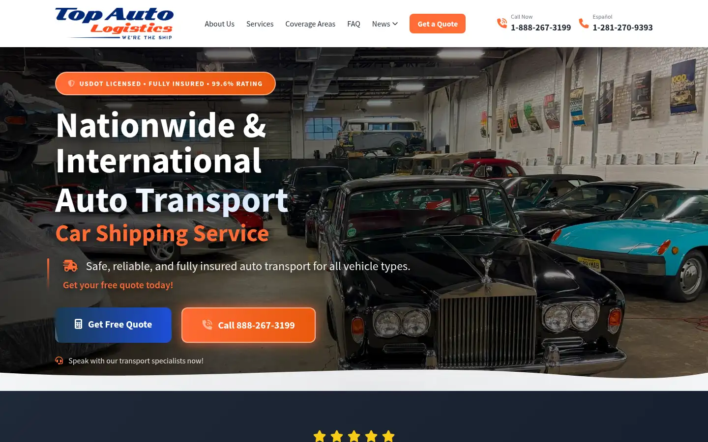 Screenshot of topautologistics.com