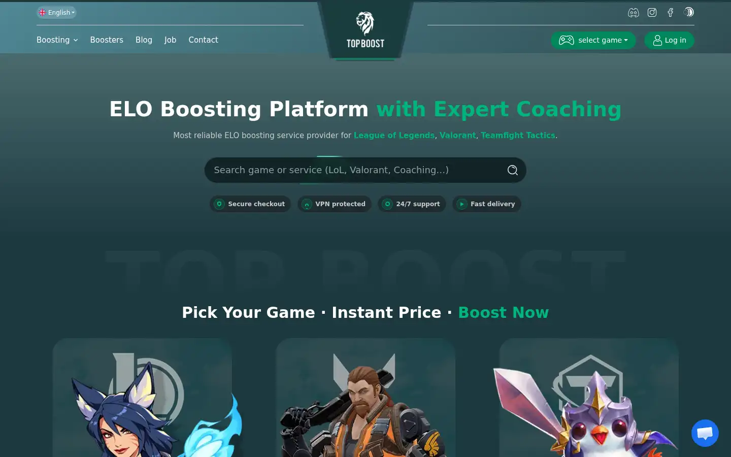 Screenshot of topboost.net