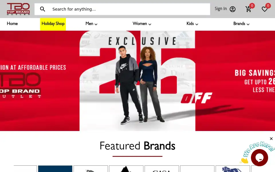 Screenshot of topbrandoutlet.co.uk