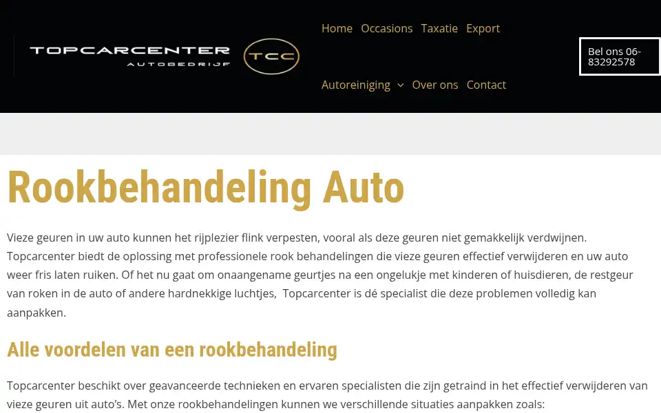 Screenshot of topcarcenter.nl