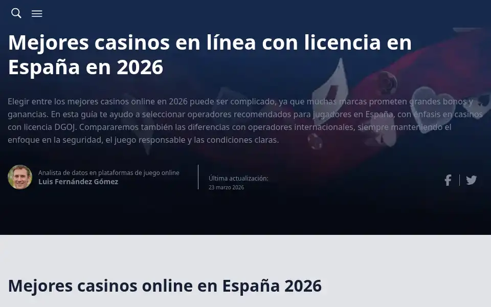 Screenshot of topcasinoenlinea.es