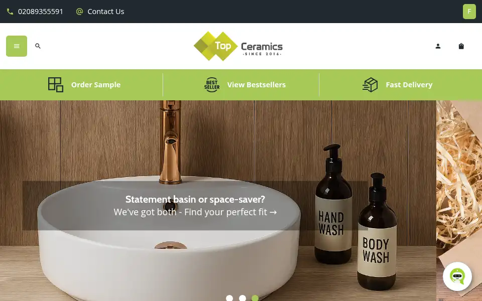 Screenshot of topceramics.co.uk