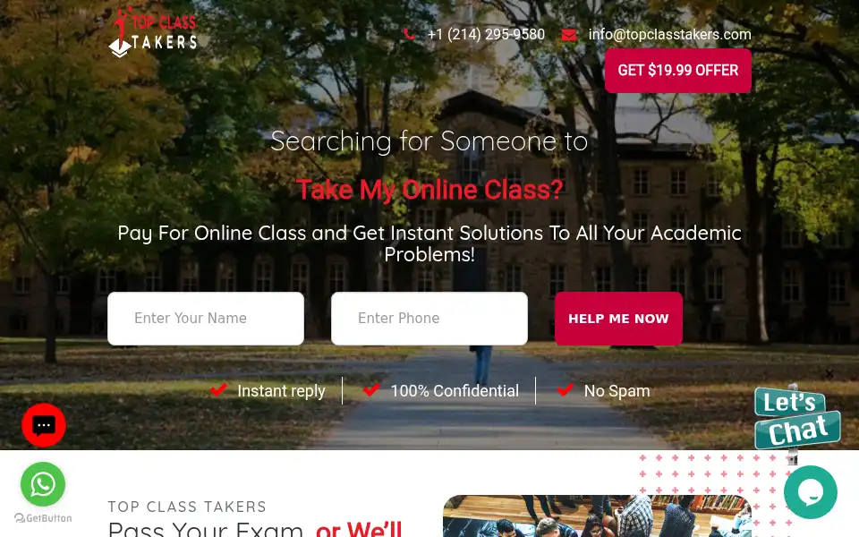 Screenshot of topclasstakers.com