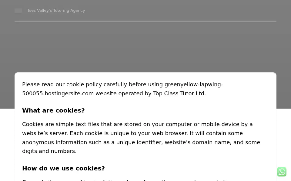 Screenshot of topclasstutor.co.uk
