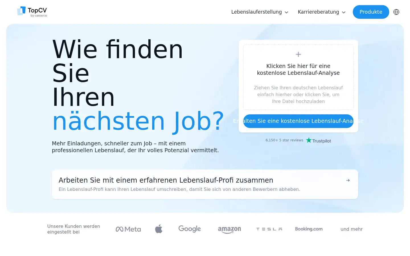 Screenshot of topcv.de