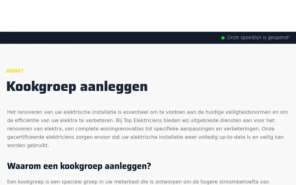 Screenshot of topelektriciens.nl