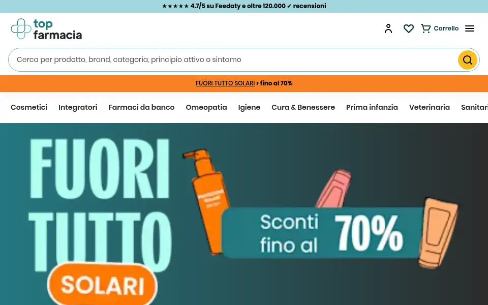 Screenshot of topfarmacia.it