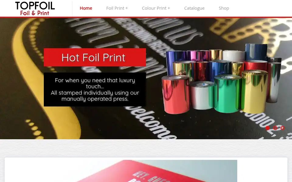 Screenshot of topfoil.co.uk