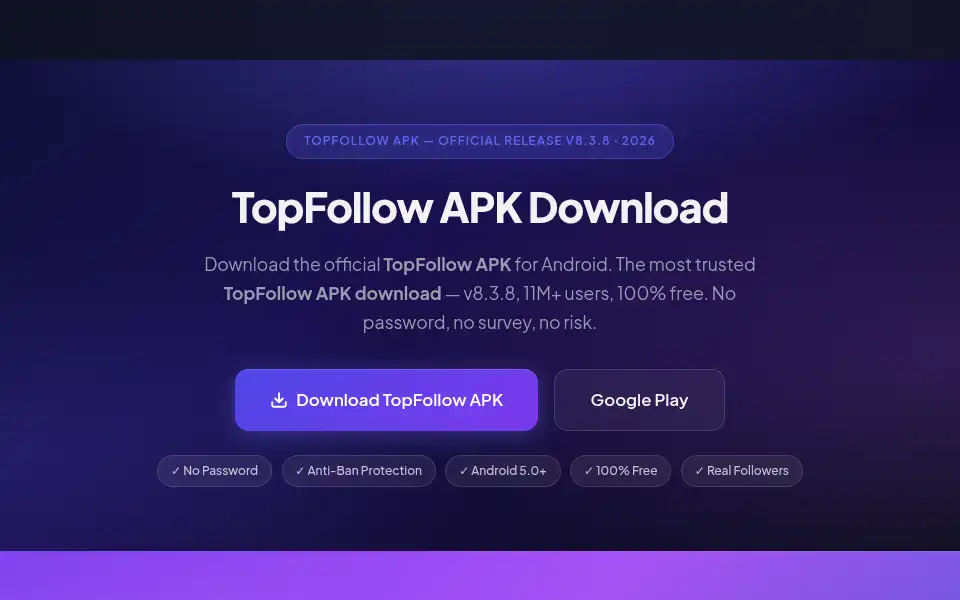 Screenshot of topfollow.live