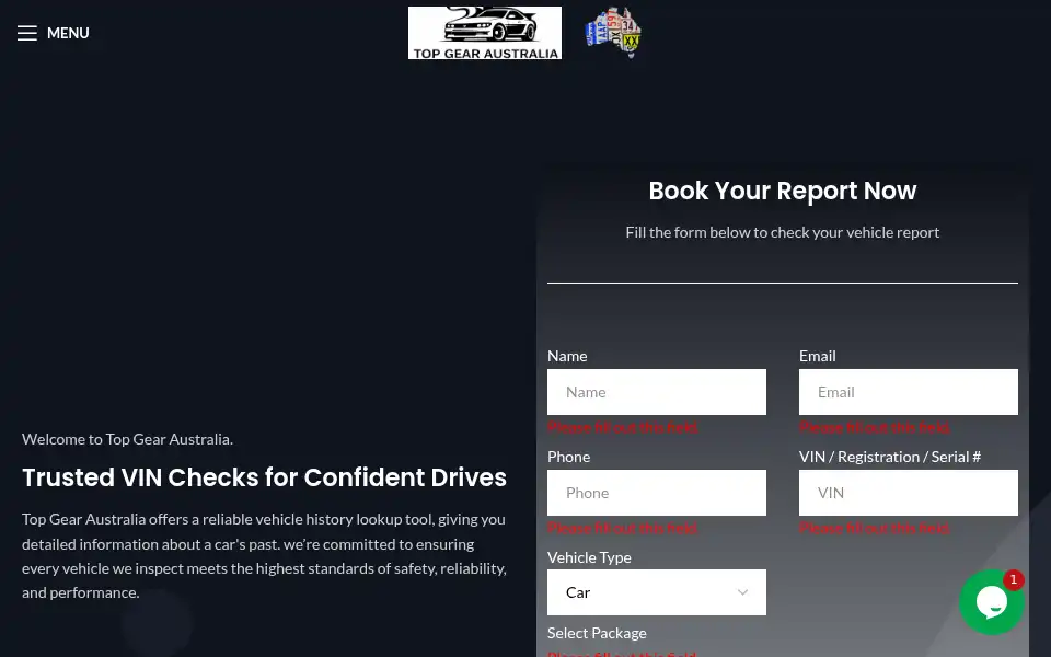 Screenshot of topgearaus.com