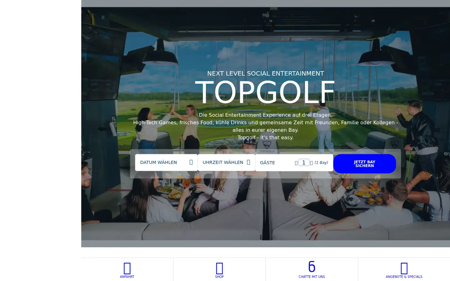 Screenshot of topgolfoberhausen.com
