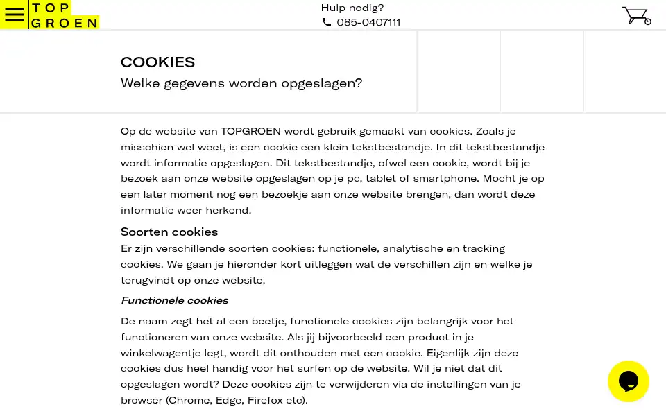 Screenshot of topgroen.nl